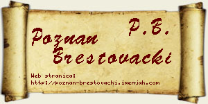 Poznan Brestovački vizit kartica